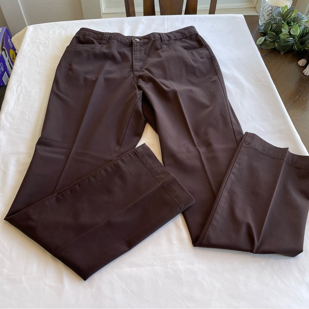 DRESS BARN Dark Brown Dress Pants 12 Tall